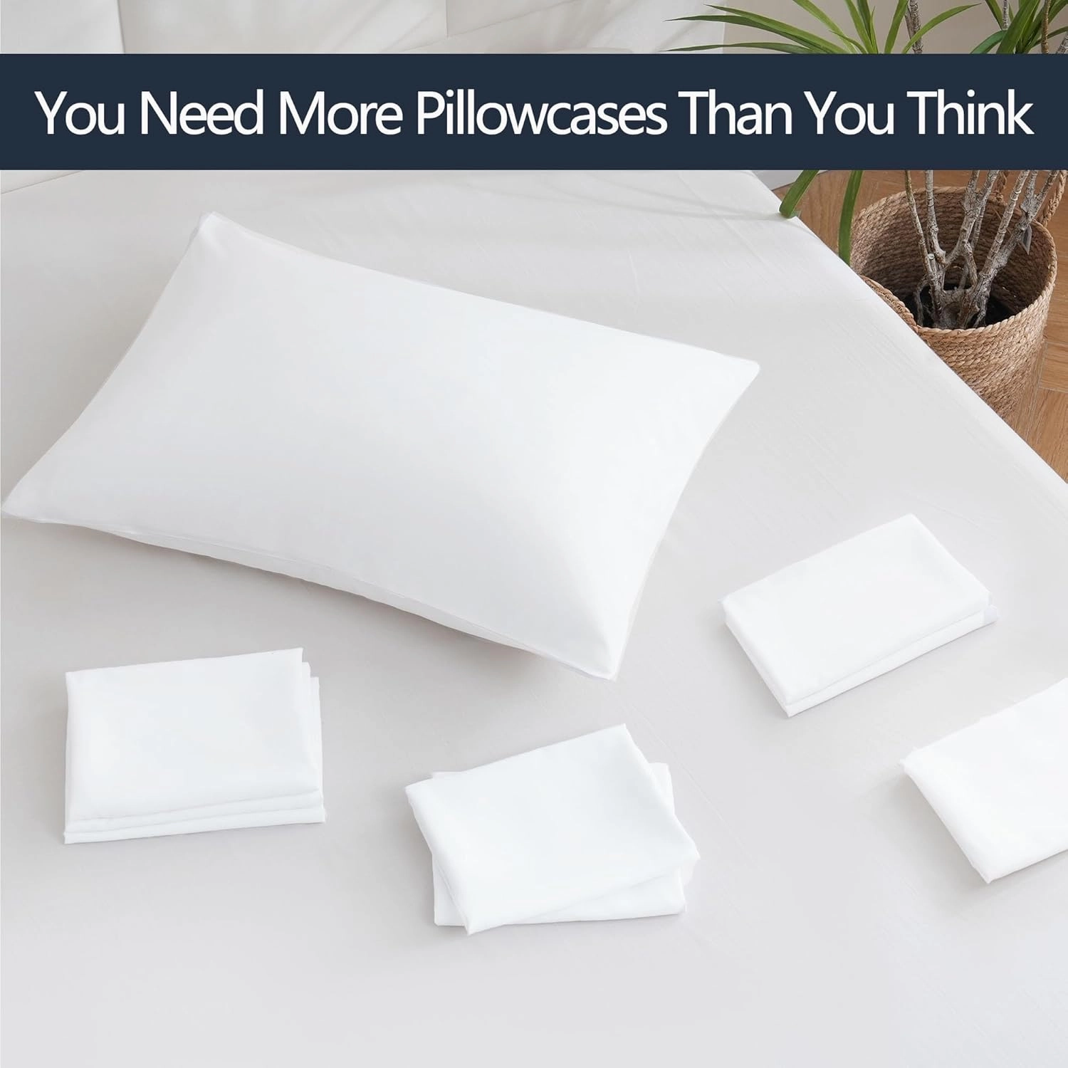 ZPECC White Pillow Cases Bulk 24 Pack - Standard Pillowcases with Envelope Closure, Soft Brushed Microfiber Pillow Cover for Hotel Airb&bs Hospital Bedding Essential